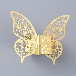 Light Khaki Butterfly Paper Napkin Rings, for Weddings Party Serviette Table Decoration, Light Khaki, 6.7x21.3x0.03cm, Roll: 4.5cm