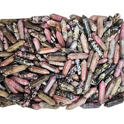 Родонит Натуральные целебные камни родонит, камень в форме пули с двойными концами, для балансировки рейки, 32x8 мм