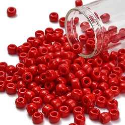 (45A) Opaque Cherry Тохо 3/0 круглые бусины, японский бисер, (45 а) непрозрачная вишня, 5.5 мм, отверстие : 1.5 мм, Около 60 шт / 10 г