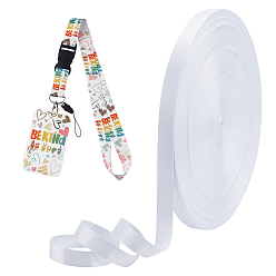 Белый Поликоттонная лента, для пошива аксессуаров, белые, 3/4 дюйм (20 мм), около 109.36 ярдов (100 м) / рулон