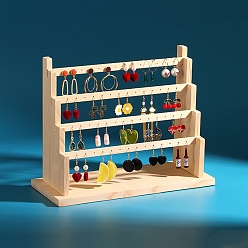 Бланшированный Миндаль Деревянная подставка для сережек, бланшированный миндаль, 34x14.5x26.5 см