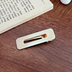 Светло-коричневый Заколки для волос из кожи аллигатора, аксессуары для волос для женщин и девочек, прямоугольные, загар, 66 мм