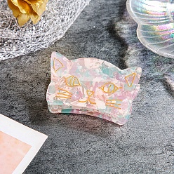 чертополох Акриловые заколки в виде когтей в форме кошки, для девочек и женщин с густыми волосами, чертополох, 65x40x30 мм