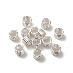 Посеребрённый Латунные разрезные кольца, без свинца и без кадмия, кольца для прыжков с четырьмя петлями, 925 серебро покрытием, 21 датчик, 4.5x3.5 мм, внутренний диаметр: 3 мм