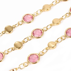 Сливовый Ручной цепи стекло бисером, с латунной фурнитурой , долговечный, пайки, с катушкой, слива, ссылка: 13x6.5x3мм и 8.5x4.5x1.5мм