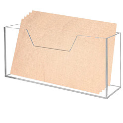 Прозрачный Прозрачный акриловый держатель для салфеток, прямоугольные, прозрачные, 220x57x99 мм