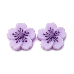 Лиловый Силиконовые бусины, цветок, фокусные бусы, сирень, 28x28.5x9.5 мм, отверстие : 2 мм