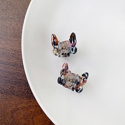 Черный Заколки для волос в форме когтей из ацетата целлюлозы (смола) в форме бабочки, аксессуары для волос для девочек и женщин, чёрные, 20x24 мм