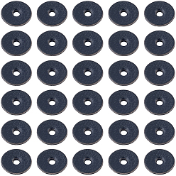 Черный 100шт. шайбы из искусственной кожи, изоляционная прокладка, плоско-круглые, чёрные, 8x1.5 мм, отверстие : 2 мм