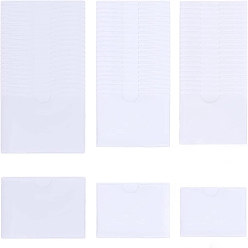 Clear 45Pcs Rectangle PVC Transparent Pouch, Self-adhesive Price Tag Label Bag, Clear, 81~115x100~143x0.5mm, 45pcs