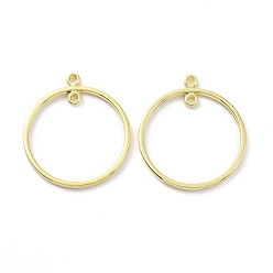Золотой Компонент люстры из сплава 2-петлевые подвески, кольцо, золотые, 23x20x1.5 мм, отверстие : 1.2 мм