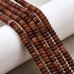 Фиолетовый Авантюрин Природных фиолетовых авантюрин бисер нитей, рондель, 4.5~5x2.5 мм, отверстие : 1 мм, около 156 шт / нитка, 15.39 дюйм (39.1 см)