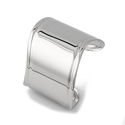 Нержавеющая Сталь Цвет 304 браслеты из нержавеющей стали для женщин, цвет нержавеющей стали, внутренний диаметр: 2-1/2x2-1/8 дюйм (6.3x5.3 см)