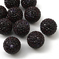 Аметист Оценка горный хрусталь проложить диско шар бусы, унисекс для изготовления ювелирных изделий, круглые, аметист, 16 мм, отверстие : 1.5 мм