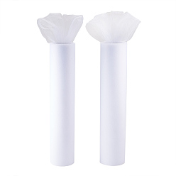 Белый Деко сетчатые ленты, тюль ткань, Тюль-рулонная ткань для юбки, белые, 30 см, о 25yards / рулон (22.86 м / рулон)