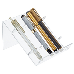 Прозрачный Подставка для перьевой ручки из акрила, подставка для кистей для макияжа, настольная подставка для карандашей, прозрачные, 86x120x150 мм