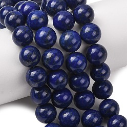Lapis Lazuli Lapis-lazuli, brins de perles naturels , lisse et rond, 12mm, Trou: 1.2mm, Environ 33 pcs/chapelet, 15.75'' (40 cm)