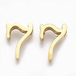 Number 304 Stainless Steel Pendants, Number, Golden, Num.7, 13x9x3mm, Hole: 1.8mm