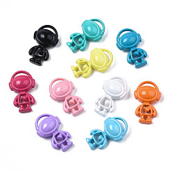 (52) Непрозрачная лаванда Акриловые подвески краскораспылительные, без кадмия, без никеля и без свинца, мальчик, разноцветные, 19.5x12x6.5 мм, отверстие : 1 мм