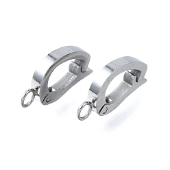 Нержавеющая Сталь Цвет 304 сгиб из нержавеющей стали, цвет нержавеющей стали, 14.5x8x2 мм, отверстие : 1.8 мм