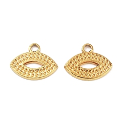 Golden 304 Stainless Steel Pendant Rhinestone Settings, Eye, Golden, 12.5x15.5x1.5mm, Hole: 2mm, Fit for 0.7mm Rhinestone