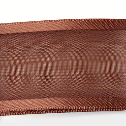 Saddle Brown 100 Yards Polyester Organza Ribbon with Satin Edge, Saddle Brown, 3/8 inch(9mm)