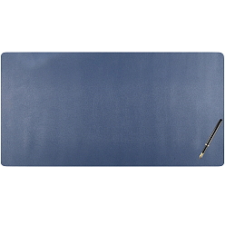 Морской Синий Коврик для мыши из ПВХ, с замшей, прямоугольные, Marine Blue, 400x800x1.6 мм