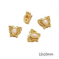 Бабочка Подвески кошачий глаз, с латунной фурнитурой , матовый золотой цвет, бабочка, 10x12 мм