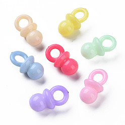 (52) Непрозрачная лаванда Непрозрачные акриловые подвески, разноцветные, 19x10x10 мм, отверстие : 5 мм, Около 670 шт / 500 г