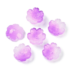 Средняя Орхидея Прозрачные колпачки для стеклянных шариков с аэрозольной краской, цветок, средне орхидеи, 14x14x5 мм, отверстие : 1.5 мм