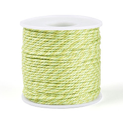 Зелено-Желтый 50м плетеный полиэфирный шнур, с пластиком для животных, для изготовления ювелирных изделий, круглые, зеленый желтый, 2 мм, около 54.68 ярдов (50 м) / рулон