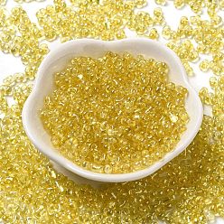 Gold Baking Glass Seed Beads, Peanut, Gold, 5.5~6x3~3.5x3mm, Hole: 1~1.2mm