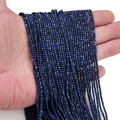 Ляпис-Лазурь Нитки бусины из натурального ляписа-лазури, круглые, круглые, 2 мм, отверстие : 0.3~0.5 мм, около 193~196 шт / нитка, 15.24~15.43 дюйм (38.7~39 см)