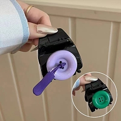 Средний Морско-зеленый Пластиковые зажимы когтя волос, заколки-кнопки для волос, аксессуары для волос для женщин и девочек, средний морской зеленый, 40~50 мм