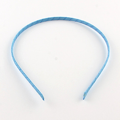Himmelblau Haar-Accessoires Eisenhaarband Zubehör, mit Tuch bedeckt, Himmelblau, 110~120 mm