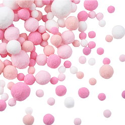 Pink 3 наборы полиэстеровых шариков для украшения, жемчужный шар, для diy craft, розовые, 10~30 мм, о 130 шт / комплект
