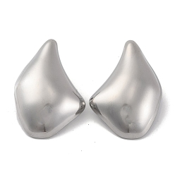 Нержавеющая Сталь Цвет Не тускнеющие 304 серьги-гвоздики из нержавеющей стали для женщин, самородки, цвет нержавеющей стали, 38x25 мм