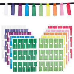 (52) Непрозрачная лаванда 10шт. 10 цветные бумажные самоклеящиеся наклейки, Украшение дневника для фотоальбома своими руками, разноцветные, 297x210x0.1 мм, 1 шт / цвет