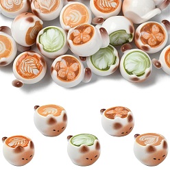 (52) Непрозрачная лаванда 20 шт. 5 стили украшения для кофе в форме кошки из смолы, для украшения рабочего стола домашнего офиса, разноцветные, 15.5x20x25.5 мм, 4 шт / стиль