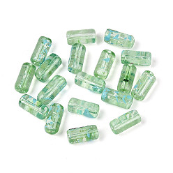 Средний Аквамарин Прозрачные стеклянные бусины Пикассо, средний аквамарин, 9x4.5 мм, отверстие : 1 мм, Около 1500 шт / фунт