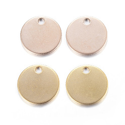 (52) Непрозрачная лаванда 304 прелести нержавеющей стали, штамповка пустых тегов, гладкая поверхность, плоско-круглые, разноцветные, 12x1 мм, отверстие : 2 мм