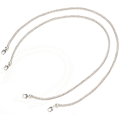 Платина 2 шт. круглые ремни для сумок со стразами, с цинковым сплавом застежками омаров коготь, платина, 78x0.6 см