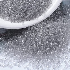 (DB1408) Прозрачный Бледно-серый Бусины miyuki delica, цилиндр, японский бисер, 11/0, (дБ 1408) прозрачный бледно-коричневый, 1.3x1.6 мм, отверстия: 0.8 мм, около 10000 шт / мешок, 50 г / мешок