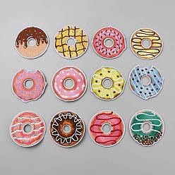 (52) Непрозрачная лаванда Компьютеризированная вышивка тканью утюжок на / шить на заплатках, аксессуары для костюма, аппликация, пончик, разноцветные, 60.5~61.5x61~63.5x2 мм, 12 шт / комплект