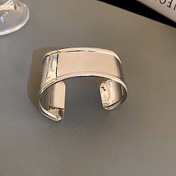 Серебро Браслеты-манжеты из некорродирующего сплава для женщин, серебряные, серебряные, внутренний диаметр: 2-1/2 дюйм (6.5 см)