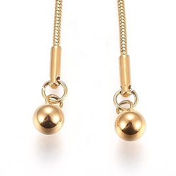 Золотой Регулируемый 304 из нержавеющей стали lariat ожерелья, ожерелья с ползунком, с змеиных цепями, круглые, золотые, 26.77 дюйм (68 см)