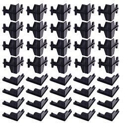 Черный 2 стили пластиковых угловых защитных накладок, аксессуары для кухонных полок, чёрные, 38.5~39.5x38.5~39.5x18~37.5 мм