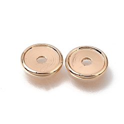 Light Gold Brass Beads, Disc, Rack Plating, Long-Lasting Plated, Light Gold, 8x1.2mm, Hole: 1.5mm
