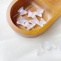 Бабочка 10 шт прозрачные акриловые бусины, с блеском порошок, бабочка, 15x13 мм