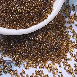 (RR4501) Transparent Light Topaz Picasso MIYUKI Round Rocailles Beads, Japanese Seed Beads, 11/0, (RR4501) Transparent Light Topaz Picasso, 2x1.3mm, Hole: 0.8mm, about 50000pcs/pound